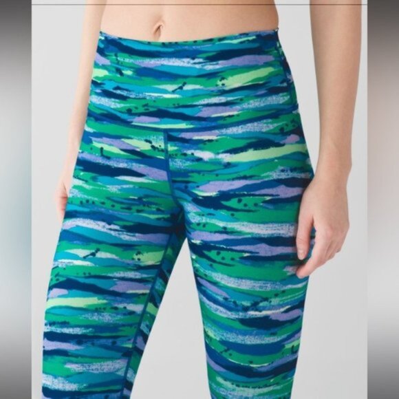 Lululemon Blue, Green, Purple High Times Legging Pant "Seven Wonders Multi" 8 - Picture 3 of 12